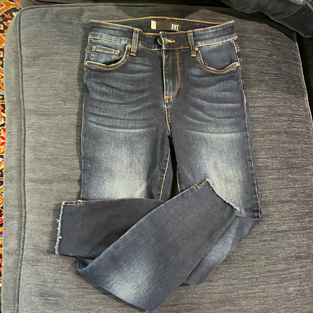 Kut from the Kloth dark jeans size 2 Connie high rise ankle skinny cut